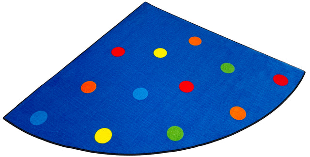 Color Spots Corner Quarter Circle Classroom Rug