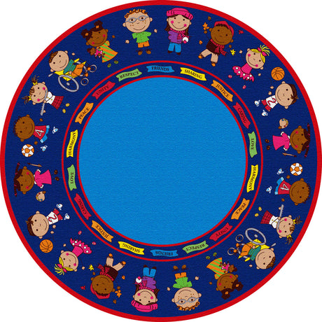 Friends Full Circle Rug - KidCarpet.com