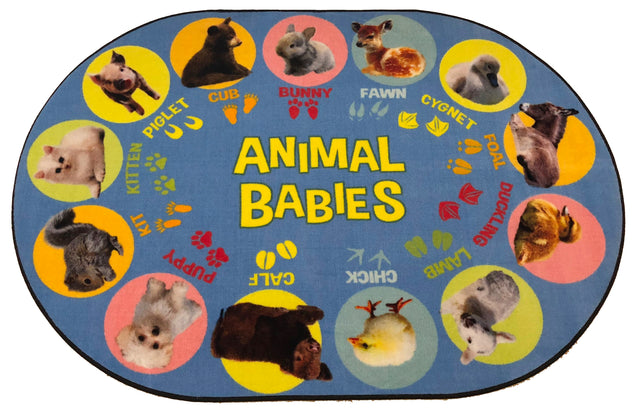 Animal Babies Preschool Rug