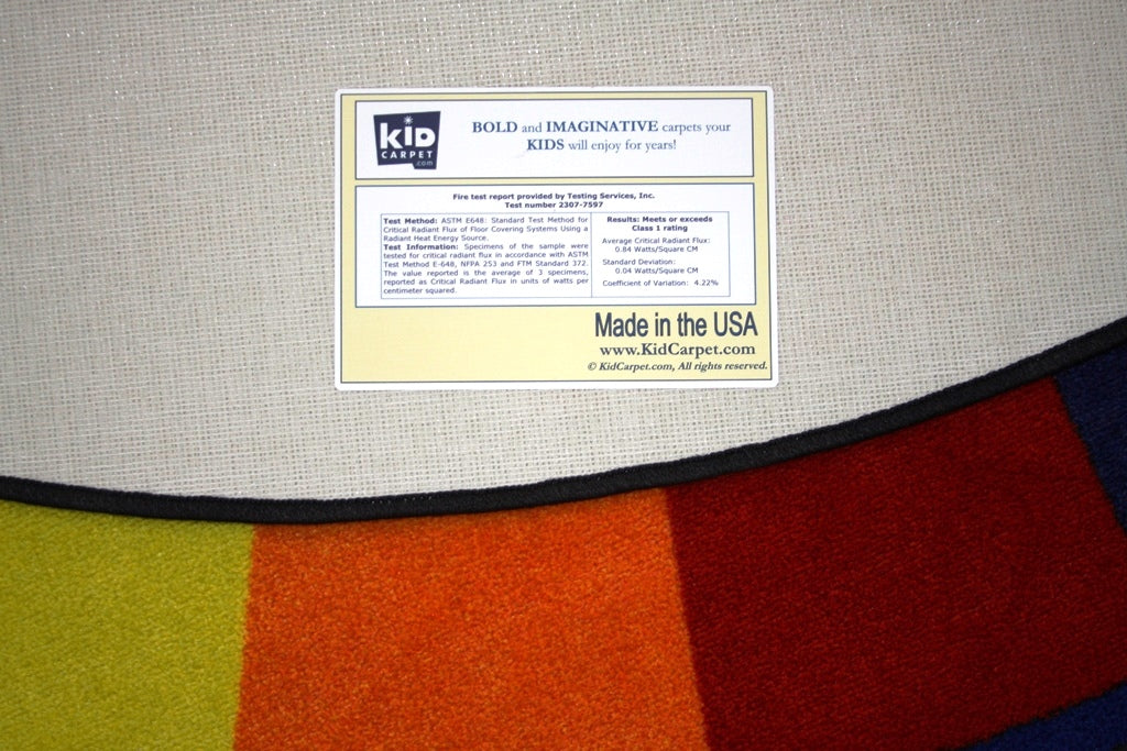 Colors Semicircle Educational Rug