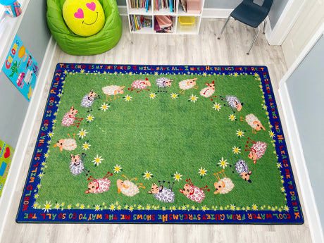 Little Lambs of God Circle Time Rug