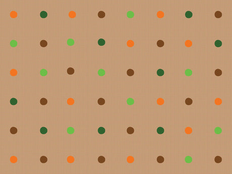 Dots In A Row Wall to Wall Carpet Jungle Colors on Tan - KidCarpet.com