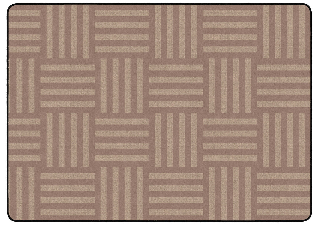 Tone on Tone Almond Hashtag Rug - KidCarpet.com