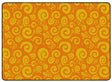 Tone on Tone Orange Swirl Rug - KidCarpet.com