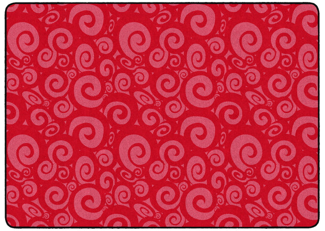 Tone on Tone Red Swirl Rug - KidCarpet.com