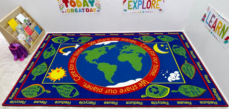 Earth Educational World Rug