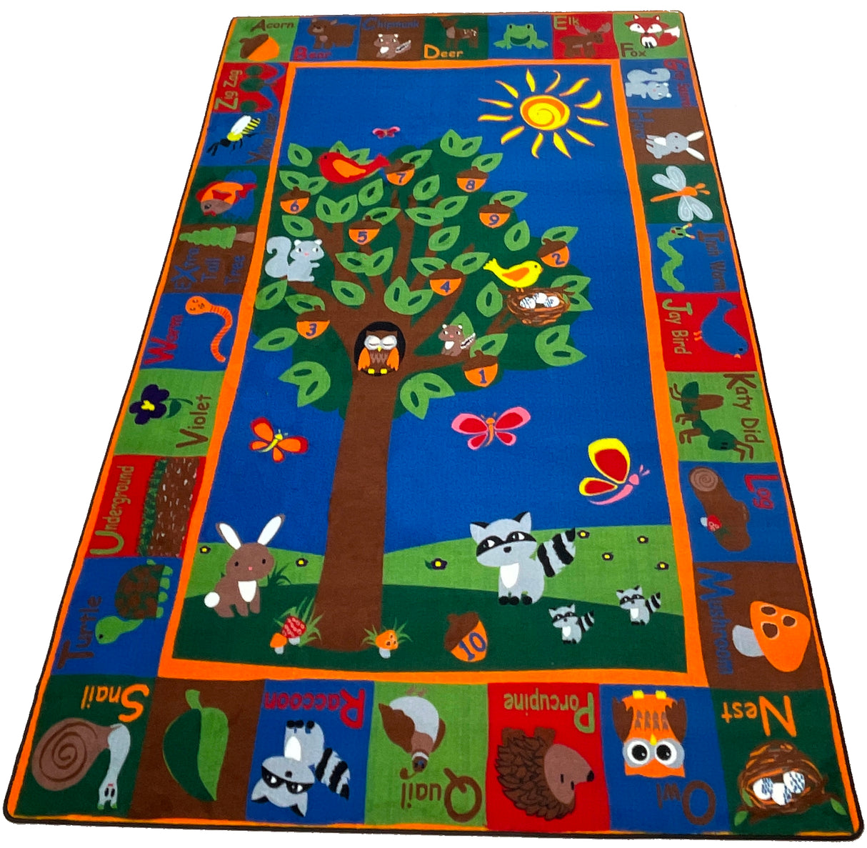 Forest Rug With Animal Alphabet - KidCarpet.com