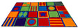 Patterned Squares Classroom Rug