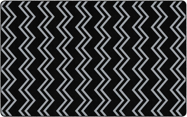 Chevron Kids Rug Black and Grey - KidCarpet.com