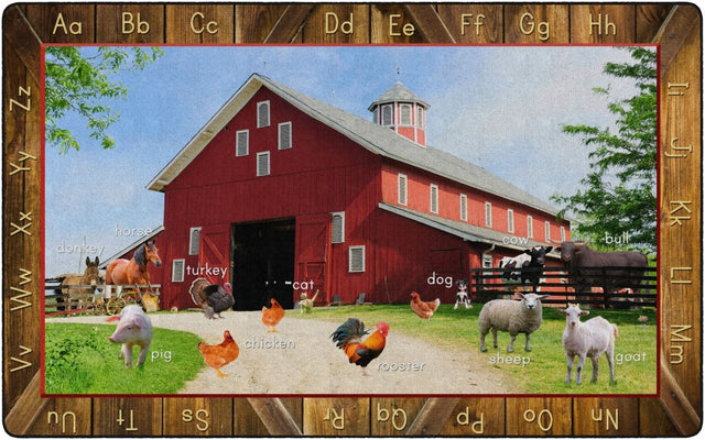 See My Barn Animals Photo Rug