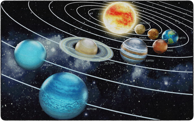 Traveling the Solar System Photo Rug - KidCarpet.com